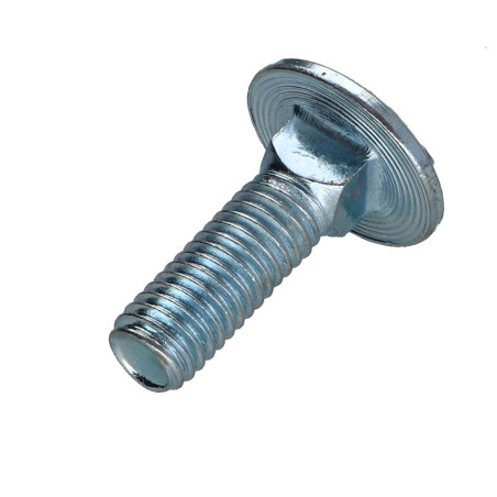 1 x Testa Poelier Con Colletto Quadrato M8X25 Filettata Su 22 Filettatura Parziale Classe 8.8 Zincate