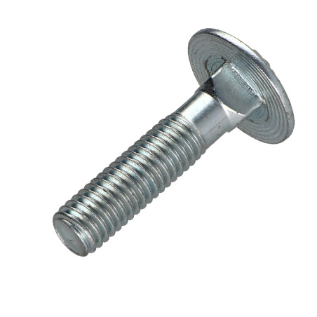 1 x Testa Poelier Con Colletto Quadrato M8X35 Filettatura Parziale Classe 8.8 Zincate