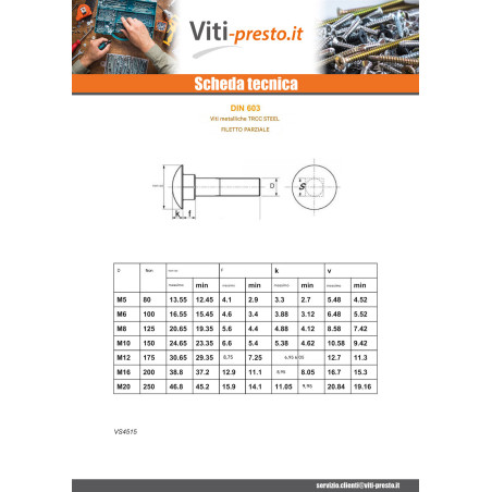 1 x Testa Poelier Con Colletto Quadrato M8X40 Filettata Su 22 Filettatura Parziale Classe 8.8 Zincate