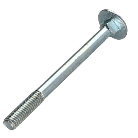 1 x Testa Poelier Con Colletto Quadrato M6X70 Filettatura Parziale Zincate