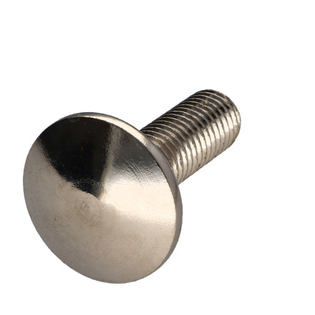 1 x Testa Poelier Con Colletto Quadrato M12X40 Filettatura Parziale Acciaio Nichel