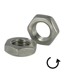 Dado esagonale Passo Sinistro M18 Acciaio Inox A2 2
