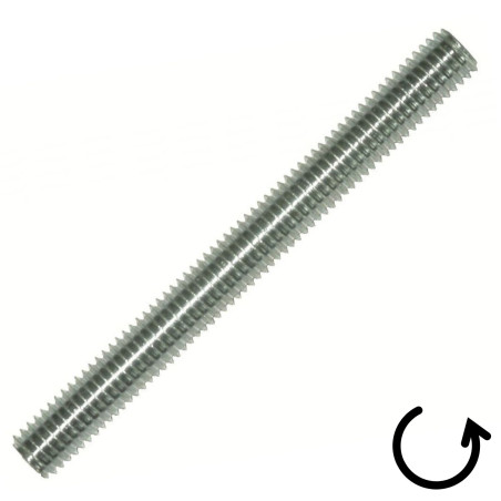 1 x Barra Filettata M27 Lunghezza 1 Metro Passo Sinistro Zincate