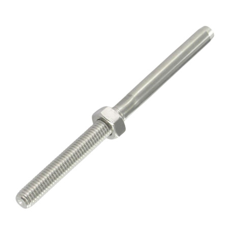 1 x Punta per crimpare la filettatura Passo Sinistro Acciaio Inox A4 Cavo 5 Lunghezza Totale 130
