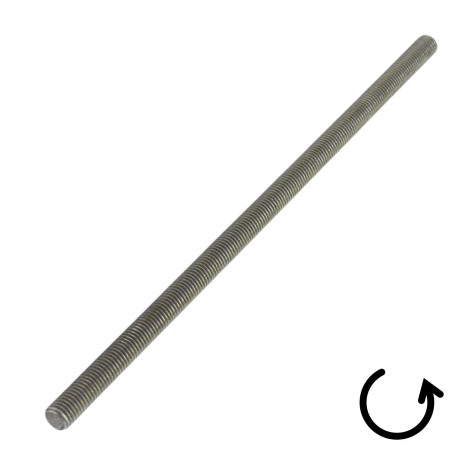 1 x Filetto Acciaio Grezzo M10X295 Passo Sinistro