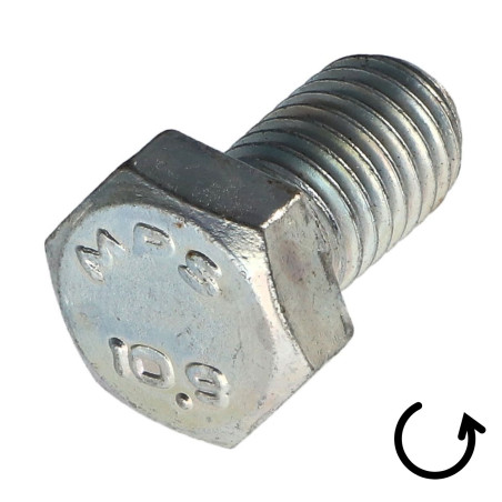 1 x Vite Per Metalli Testa Esagonale Passo Sinistro M12X20 Classe 10.9 acciaio geometico