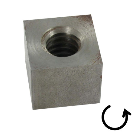1 x Dado Quadrato VKM Testa Poelier 20X4 Trapezoidale Sinistro Acciaio Grezzo
