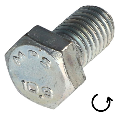 1 x Vite Per Metalli Testa Esagonale Passo Sinistro M10X20 Classe 10.9 acciaio geometico