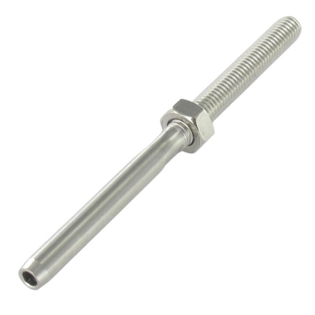 1 x Punta per crimpare la filettatura Passo Sinistro Acciaio Inox A4 Cavo 4 Lunghezza Totale 110
