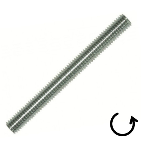 1 x Barra Filettata M12 Lunghezza 1 Metro Passo Sinistro Zincate