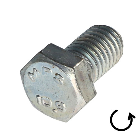 1 x Vite Per Metalli Testa Esagonale Passo Sinistro M4X10 Classe 10.9 acciaio geometico
