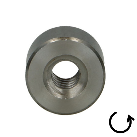 1 x Dado Tondo Testa Poelier 26X5 Trapezoidale Acciaio Grezzo