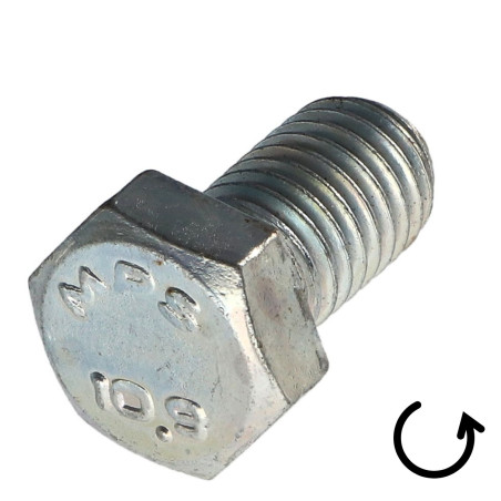 1 x Vite Per Metalli Testa Esagonale Passo Sinistro M10X16 Classe 10.9 acciaio geometico