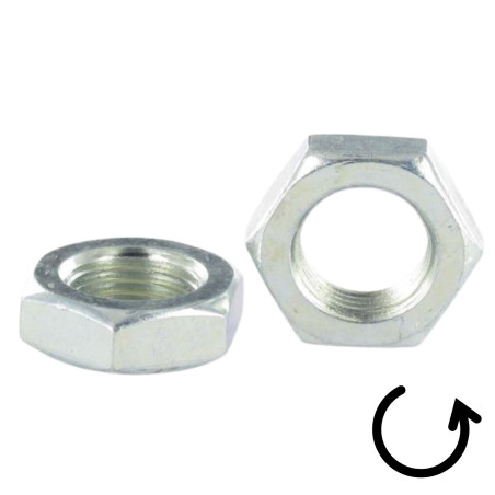 1 x Dado Esagonale Basso/Controdado M24 Passo Sinistro Zincate