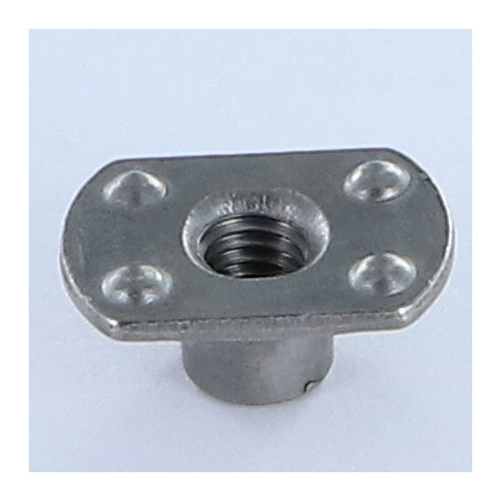1 x Dado Cilindrico A Saldare valuta M6 19X11 altezza 7.8 Acciaio Grezzo