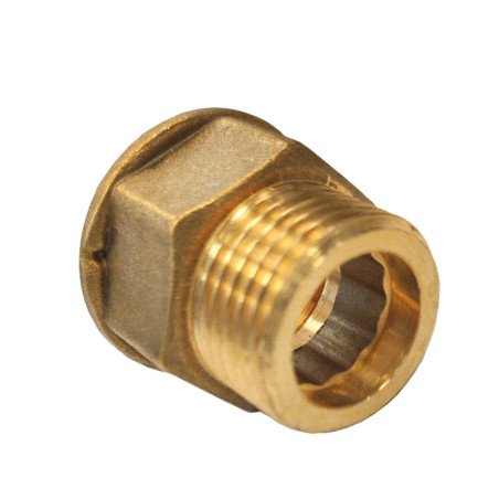 1 x Capezzolo esagonale Figura 529 Maschio/Femmina doppio esagono 15x21 (1/2") Ottone