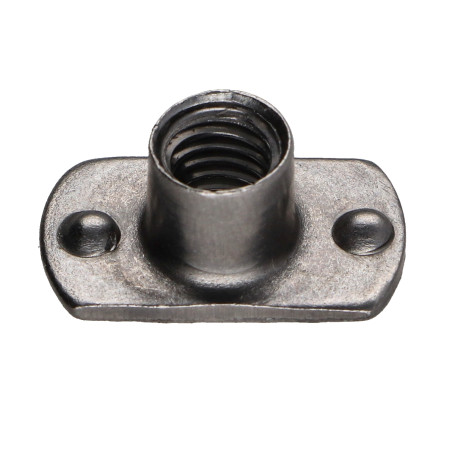 1 x Dado Cilindrico A Saldare capo interno M6 22X14 Acciaio Grezzo