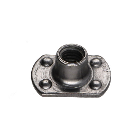 1 x Dado Cilindrico A Saldare capo interno M8 26X18 altezza 11 Acciaio Grezzo