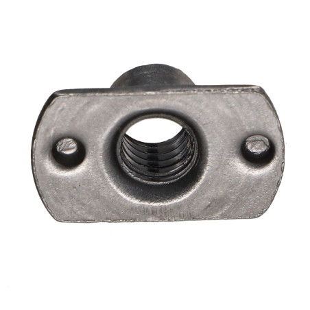 1 x Dado Cilindrico A Saldare capo interno M5 19X11 altezza 7.8 Acciaio Grezzo
