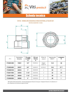 Für Flachgelenk" Maschio/Femmina rinforzato 40x49 (1"1/2)... 2