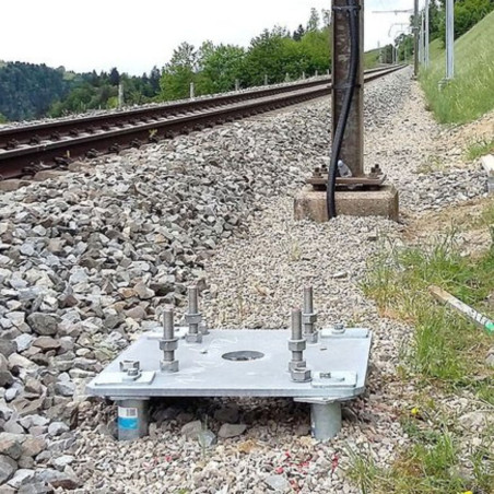 1 x Prolunga per viti di fondazione 89X5X1500 Elevata Resistenza Alla Corrosione Acciaio Zincato A Caldo