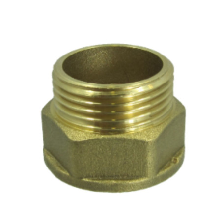 1 x Capezzolo esagonale Figura 529 Maschio/Femmina 50x60 (2") Ottone