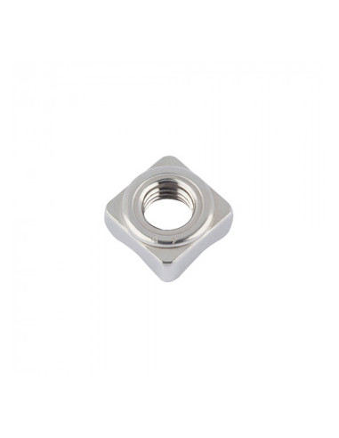 1 x Dado Quadrato A Saldare M4 7X7X3,5 Acciaio...