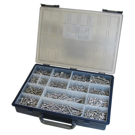 1 x Set 1684 Vite Per Lamiera Testa Forata Testa Poelier Pozy Acciaio Inox A2 Punta