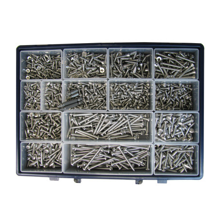 1 x Set 1684 Vite Per Lamiera Testa Forata Testa Poelier Pozy Acciaio Inox A2 Punta