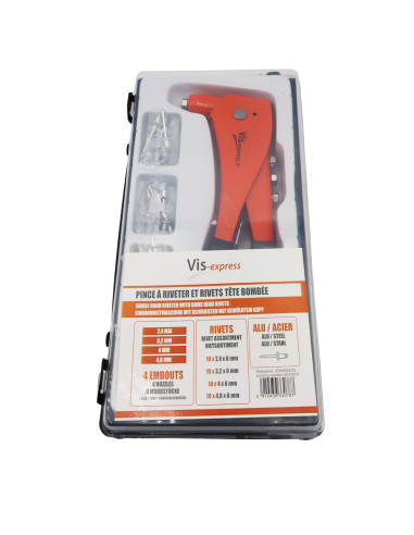 1 x Set rivettatrice manuale Con Rivetti