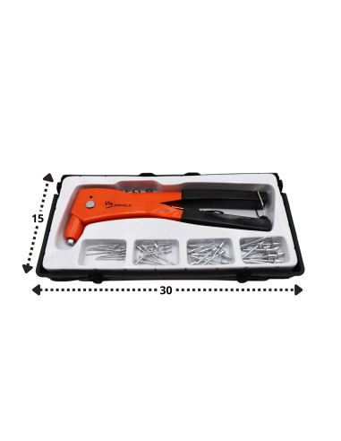 1 x Set rivettatrice manuale Con Rivetti