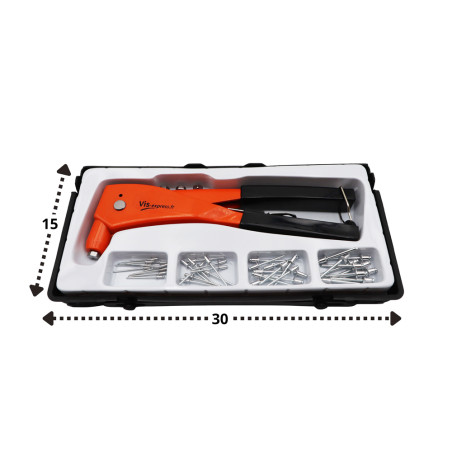 1 x Set rivettatrice manuale Con Rivetti