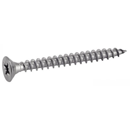 1 x Set 1664 Vite Per Legno E Truciolato Testa Forata Pozy + Punta Acciaio Inox A4
