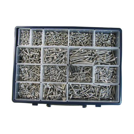 1 x Set 1540 Vite Autoperforante Testa Forata Testa Poelier Pozy Acciaio Inox A2 Punta