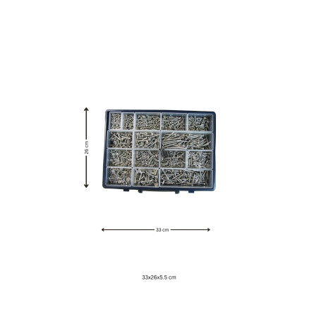 1 x Set 1540 Vite Autoperforante Testa Forata Testa Poelier Pozy Acciaio Inox A2 Punta