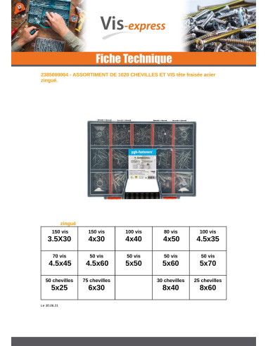 1 x Set 1020 Tassello Con Vite