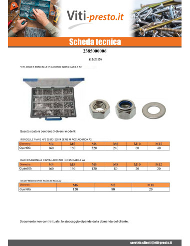 1 x Set 1760 Rondella / Dado esagonale / dado...
