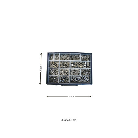 1 x Set 1140 Dado esagonale /FRENO/OCCHIO/ORECCHIO Acciaio Inox A2