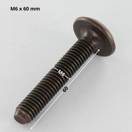 1 x Vite Per Metalli Piatta Chiave Esagonale Da 4 M6X60 acciaio di bronzo