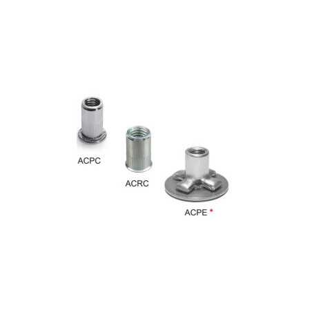 1 x Set 500 Dado rivettabile Acciaio DEGOMETAL