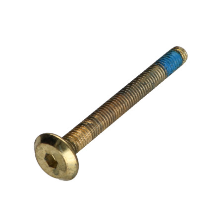 1 x Vite Per Metalli Piatta Chiave Esagonale Da 4 M6X60 Frenafiletti Acciaio Ottonato