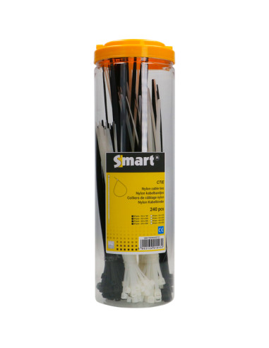 1 x Set 240 Fascette In Acciaio Inox Nylon