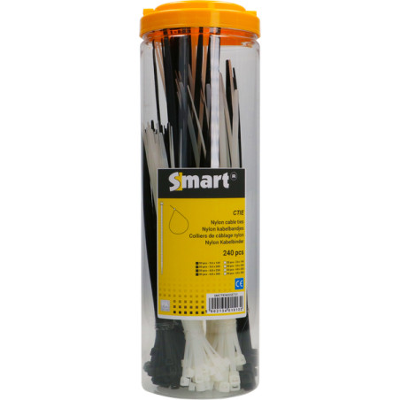 1 x Set 240 Fascette In Acciaio Inox Nylon