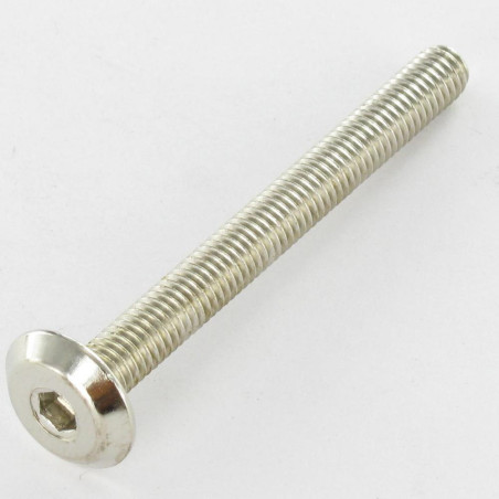 1 x Vite Per Metalli Piatta Chiave Esagonale Da 4 M6X60 Acciaio Nichel