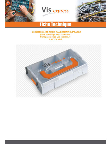 1 x CASO MAGAZZINAGGIO RITAGLIABILI L-BOXX MINI