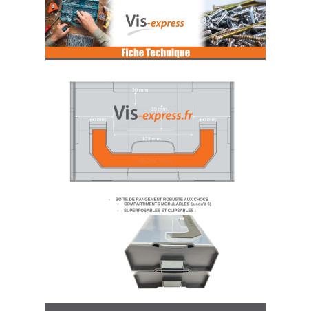 1 x CASO MAGAZZINAGGIO RITAGLIABILI L-BOXX MINI