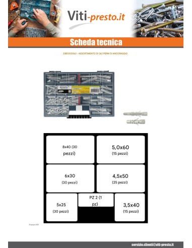 1 x Set 262 Tassello UNIVERSALE