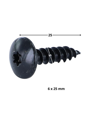 1 x Viti per legno TEKOR Vite Bandella 6X25...