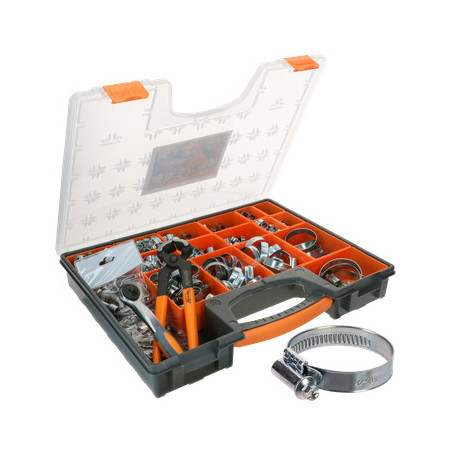 1 x Set 345 Fascetta Da Stringere Acciaio Zincato W1