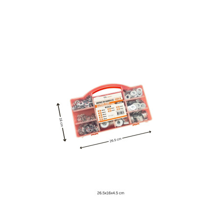 1 x Set 850 Rondella Zincate Serie M (Medium)
